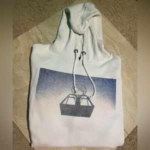 Cotton On White Hoodie with a picture of a basketball hoop
